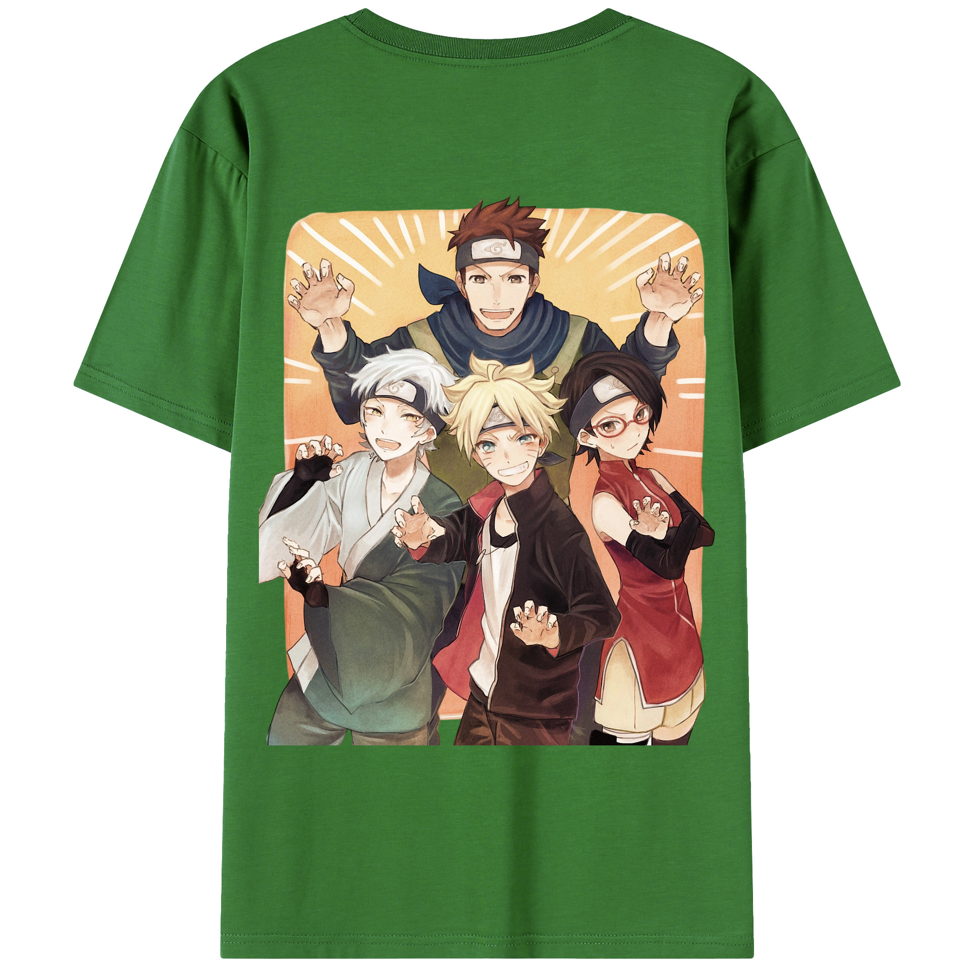 （画像用） NARUTO -ナルト- うちは サラダ Uchiha Sarada レディース半袖Tシャツ(バックプリント)